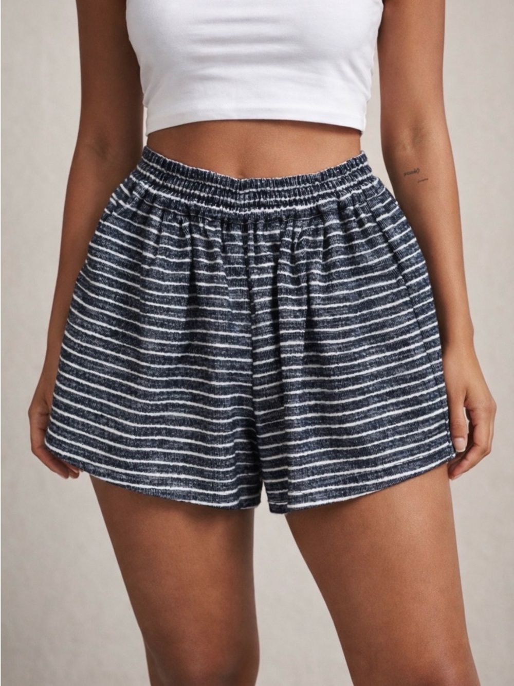 Buru Navy & White Women’s Shorts
